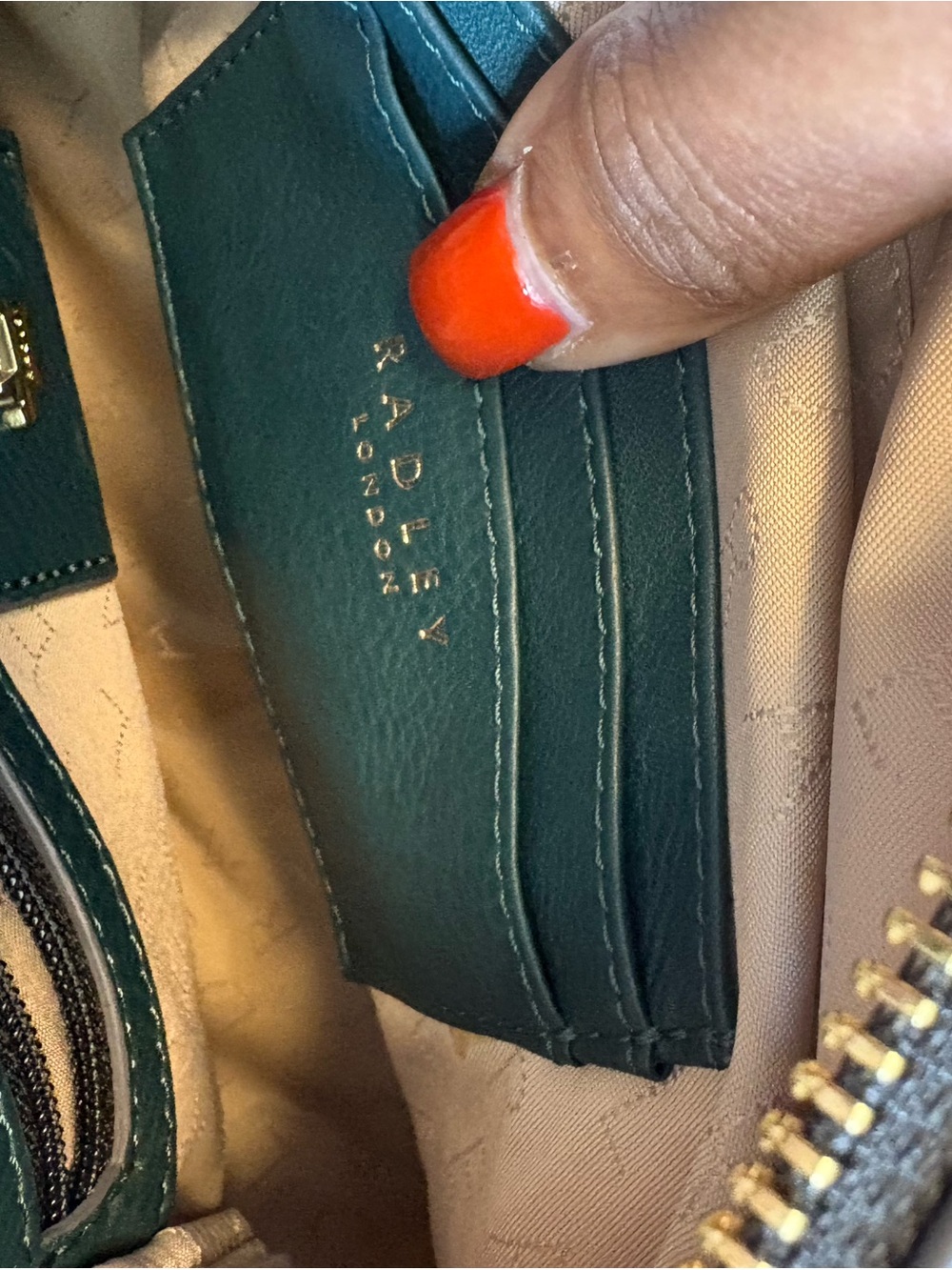 Radley London Dark Green Leather Purse with Matching Wallet - Picture 8 of 12